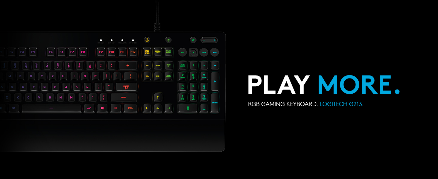 Misforstå Hus Æble Logitech G213 Prodigy Gaming Keyboard with Spill-Resistant Design, LIG – JG  Superstore