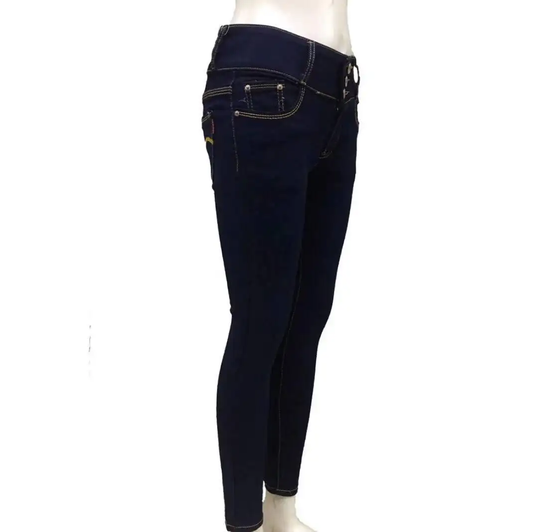 ladies bright blue jeans