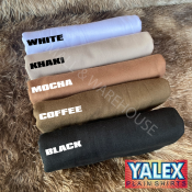Yalex plain roundneck t-shirt in black, white, earth tones