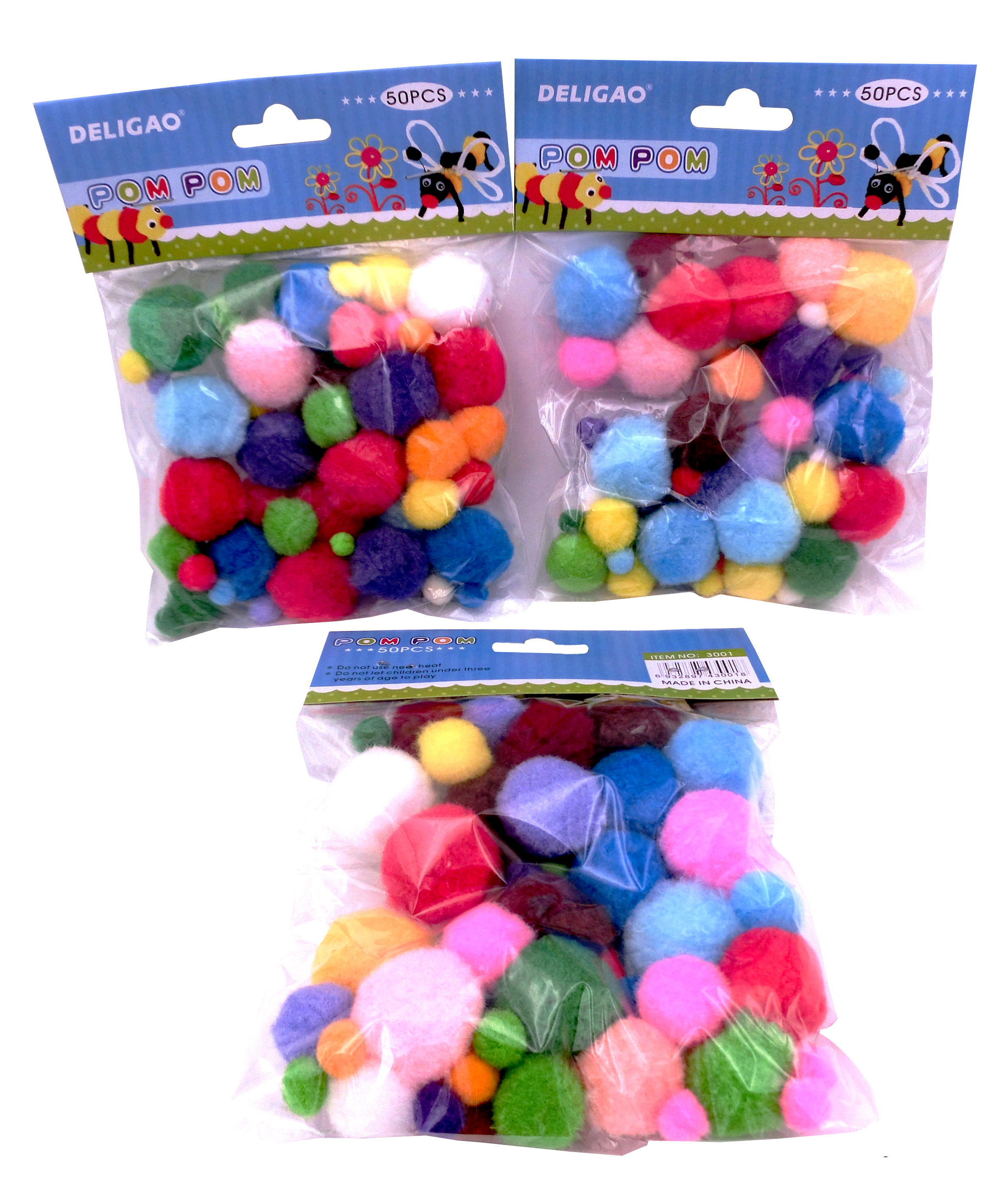 500Pcs 2.5cm Pom Poms Colorful Pompoms for Craft Making DIY Creative Crafts Decorations Kids Craft Project Home Party Decorations 