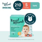 RASCAL + FRIENDS Small Tape Diapers - 210 Count