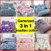 Canadian Cotton 3-in-1 Queen Size Bedsheet Set with Pillowcases