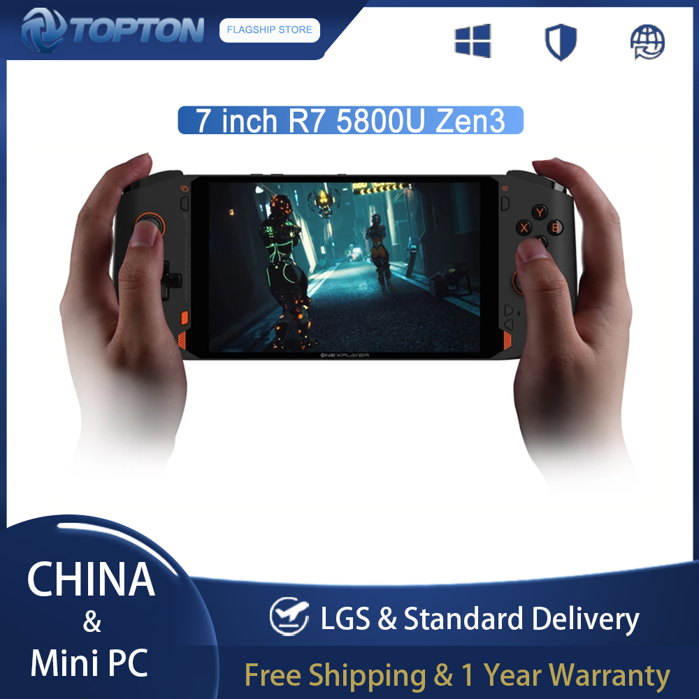 Lazada Philippines - Original OnexPlayer Mini AMD Ryzen 7 5800U 7 inch 1920*1200 Handheld Game Players Pad Console 16GB 1TB 2TB Mini PC Pocket Tablet