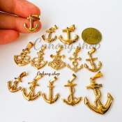 Cnhong.shop Anchor Stainless Gold Pendant Hypo-allergenic
