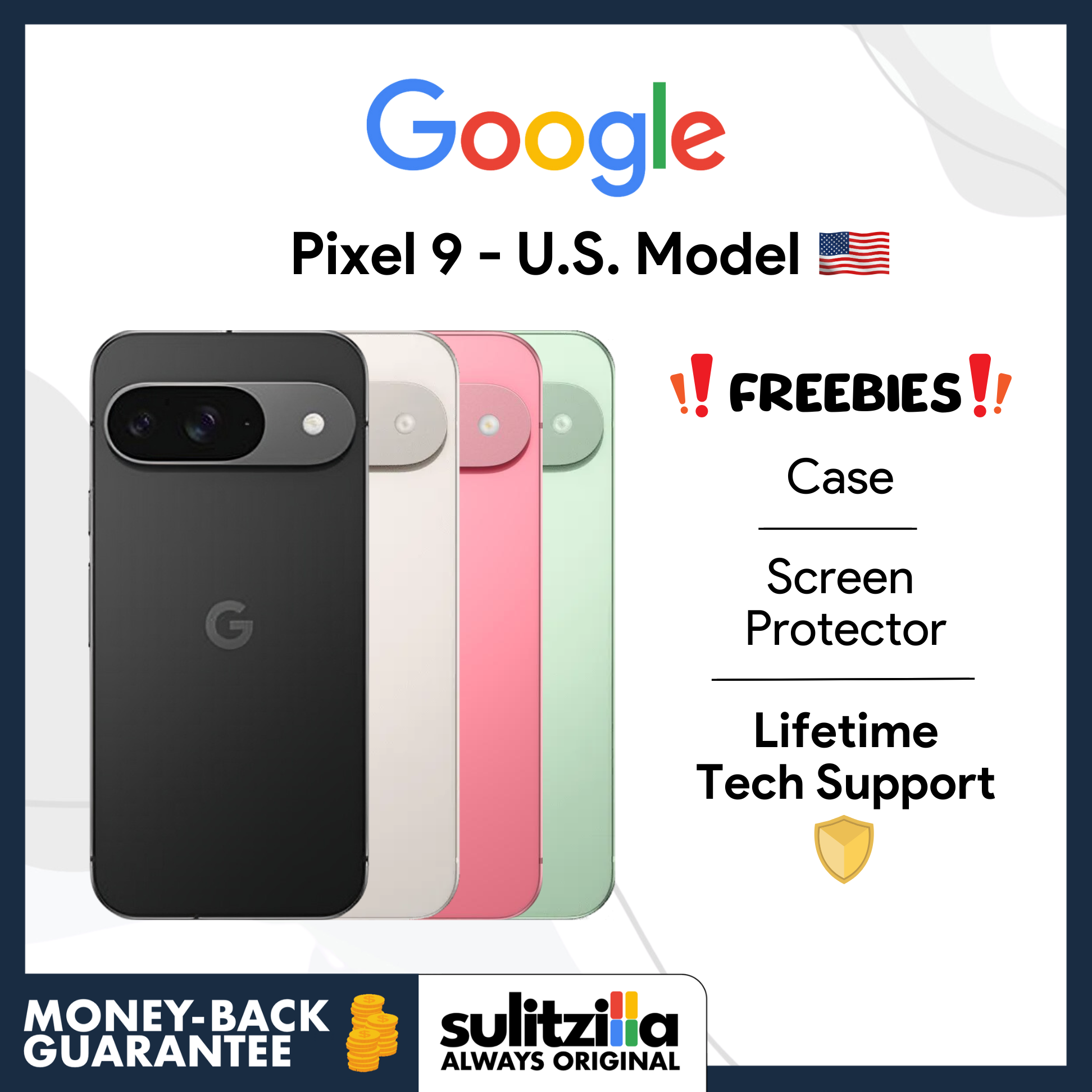 Google Pixel 9 - US Model - (128GB/256GB) with 5G/eSIM and Google AI