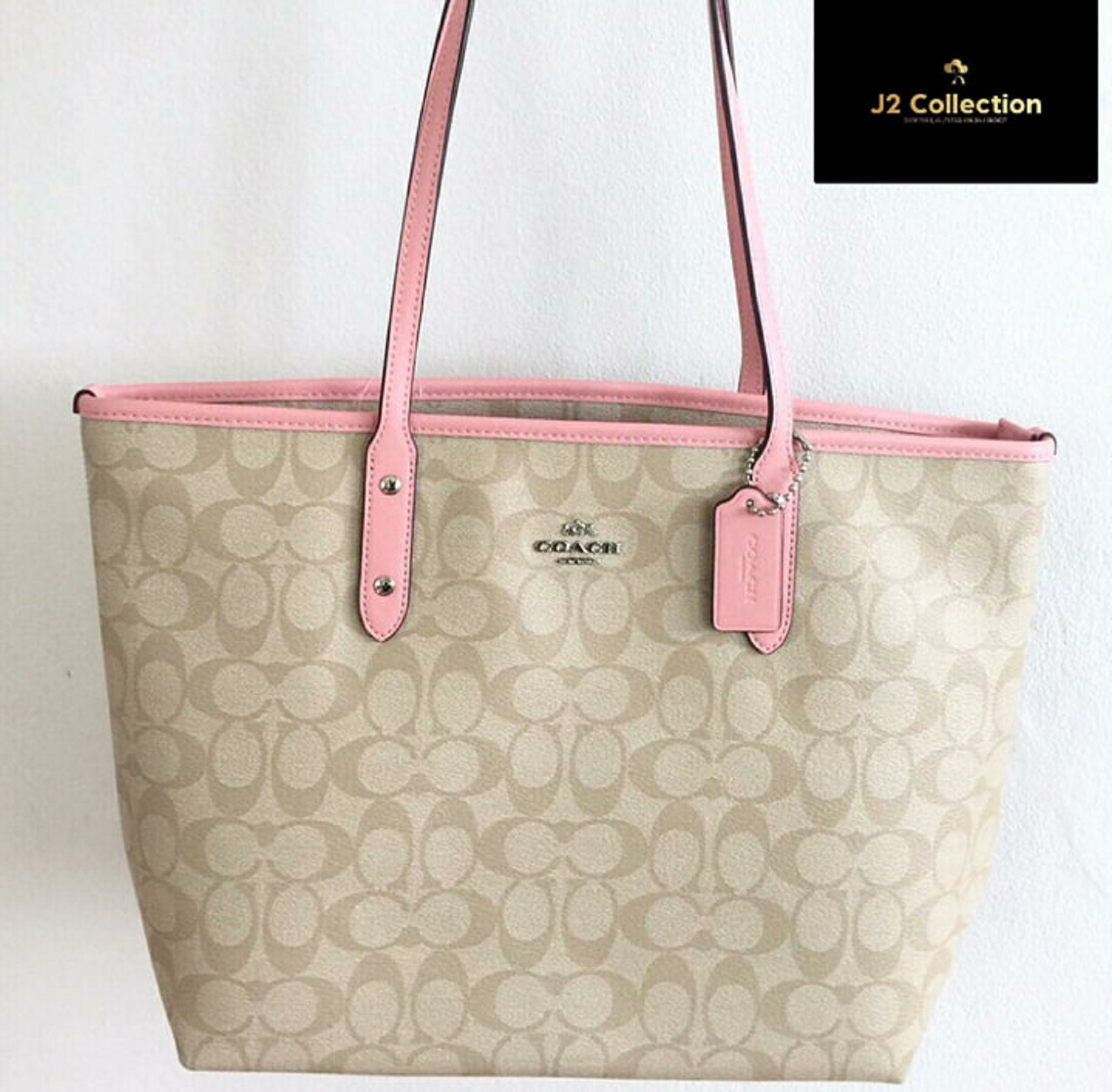 Shop Coach Tote Pink Bag online Shop Coach Tote Pink Bag online