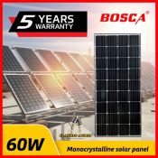 BOSCA 60W Solar Panel, 5-Year Warranty, 12V PV Module