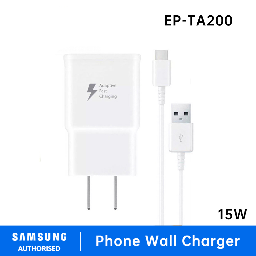 Samsung Travel Charger Adapter 15W Fast Charger USB Adapter Whit 2A USB-Type C Cable For Samsung devices（EP-TA200）