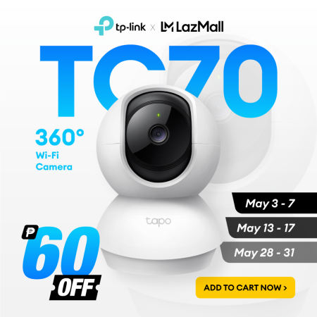 TP-Link Tapo TC70 Pan/Tilt 360° 1080p Night Vision Camera