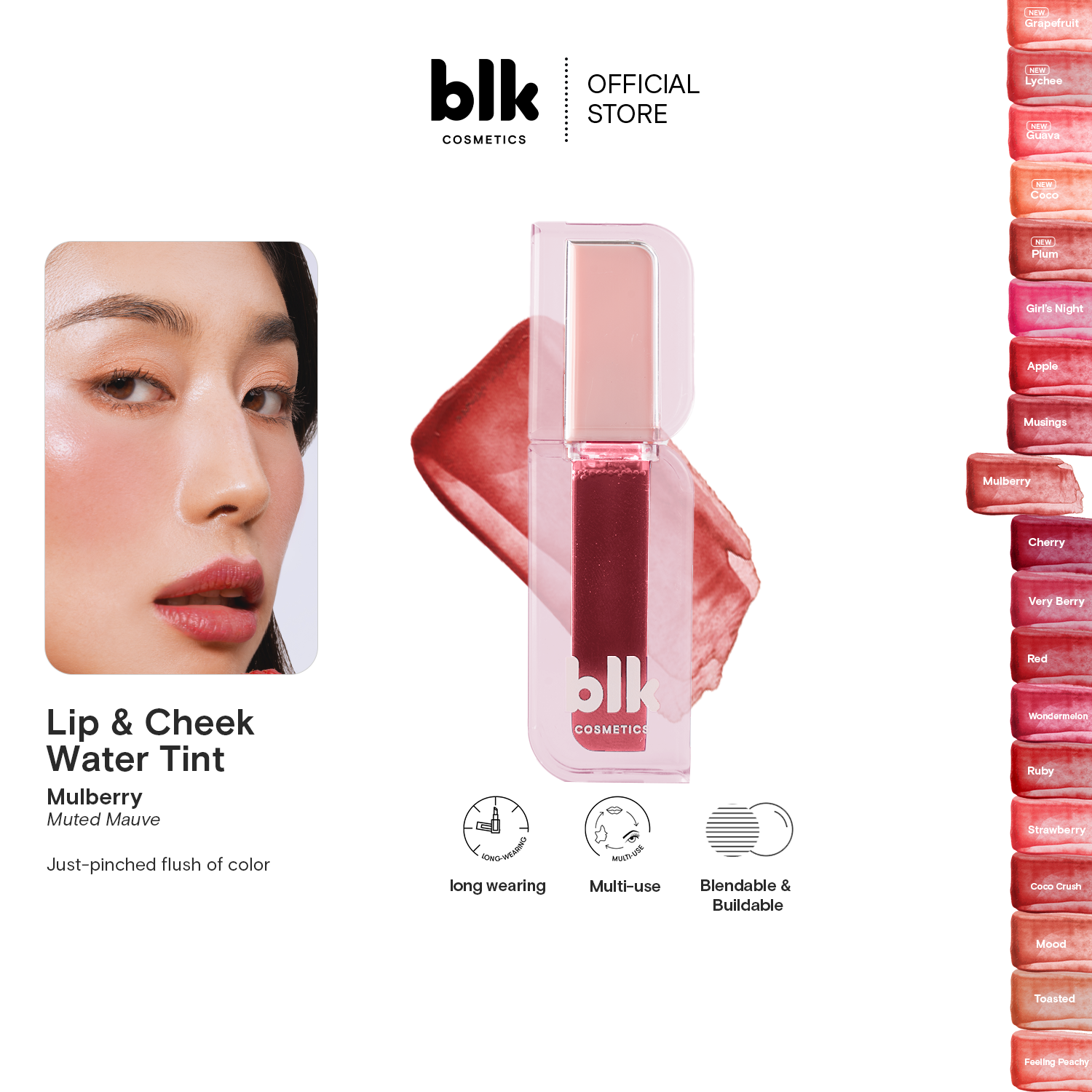 Discount on BLK Cosmetics  shoes - SKU: blk cosmetics fresh lip and cheek water tint mulberry