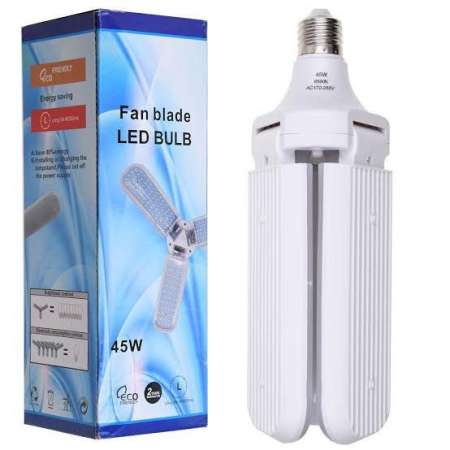 Foldable Fan Blade LED Light Bulb 45W AC170-265V