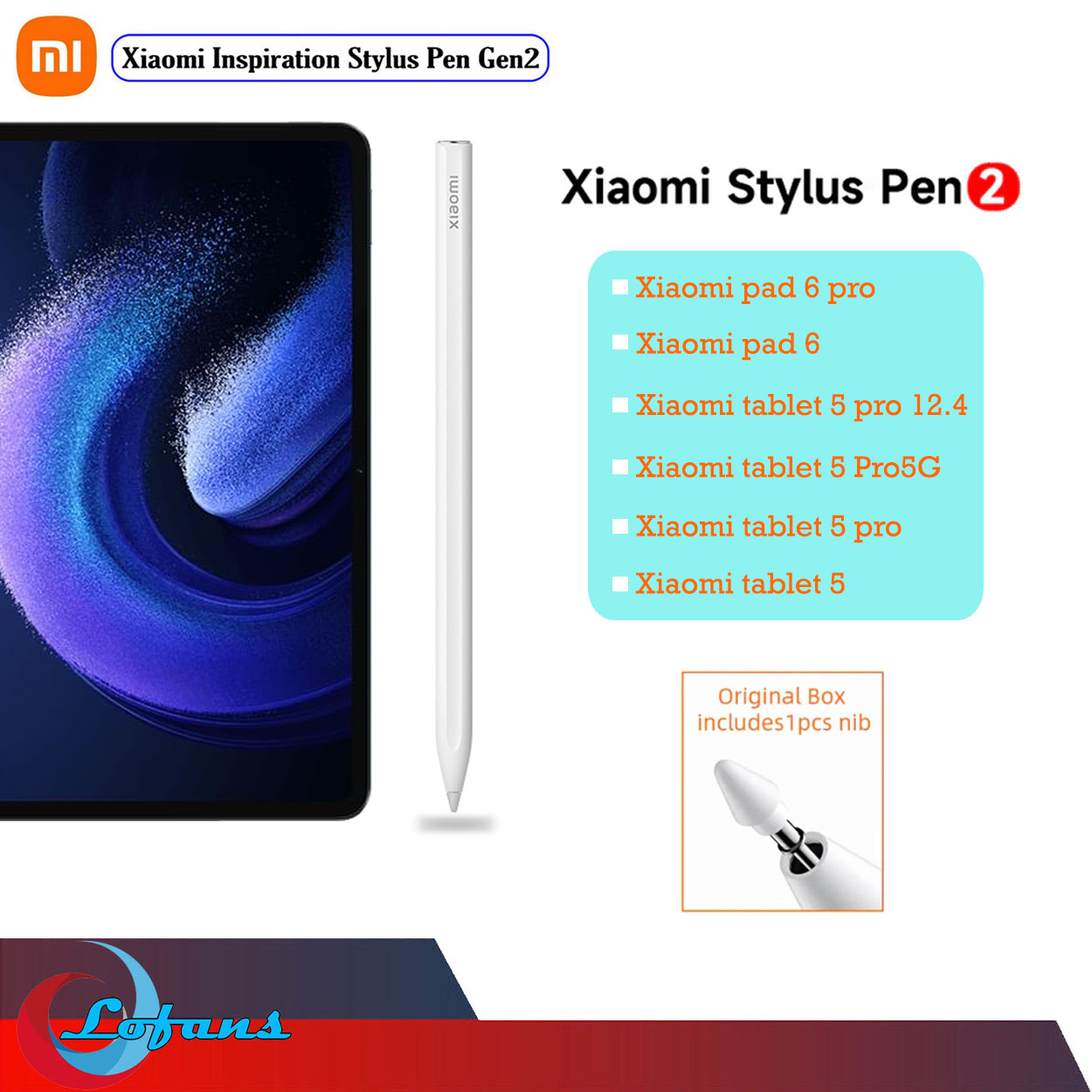 Xiaomi Stylus Pen 2 For Xiaomi Pad 6 Tablet Xiaomi Smart Pen Sampling Rate  Magnetic Pen