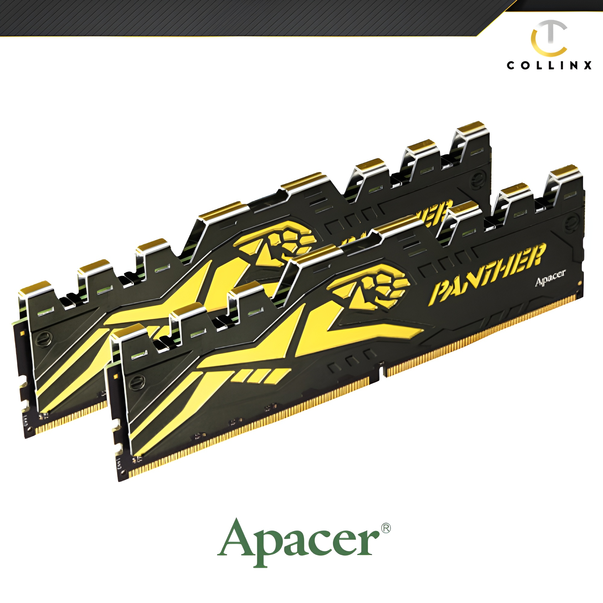 8GB 3200MHz Apacer Panther Golden Gaming Desktop Ram with Heat Sink  High Quality Collinx Computer