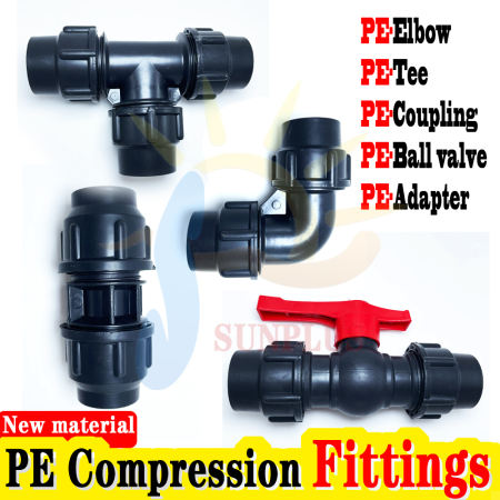 PE Compression Fittings for PE & PVC Pipes, Various Sizes