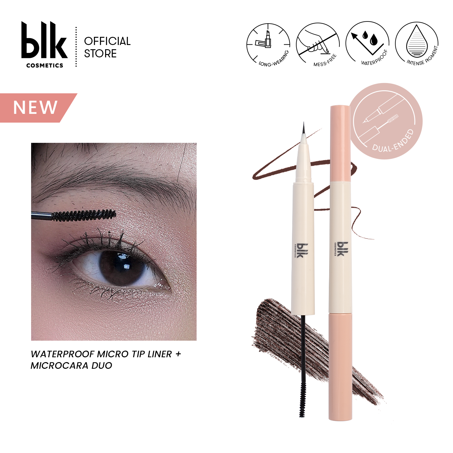 Discount on BLK Cosmetics  shoes - SKU: blk cosmetics daydream waterproof micro tip liner + microcara duo