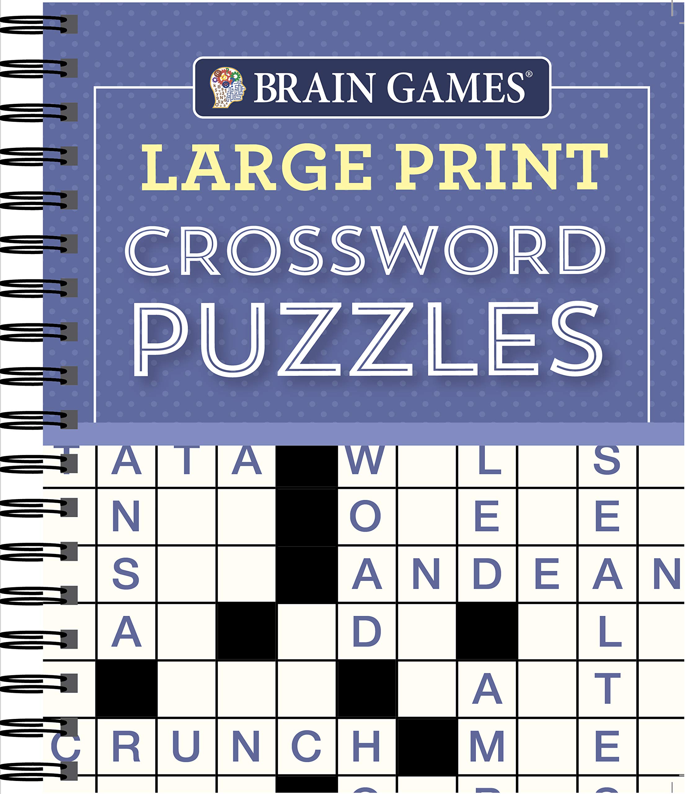 Brain Games Large Print Crossword Puzzles Spiral bound By Publications 