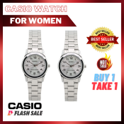 Casio V001 Silver Stainless Steel Band Watch - Buy 1 Get 1