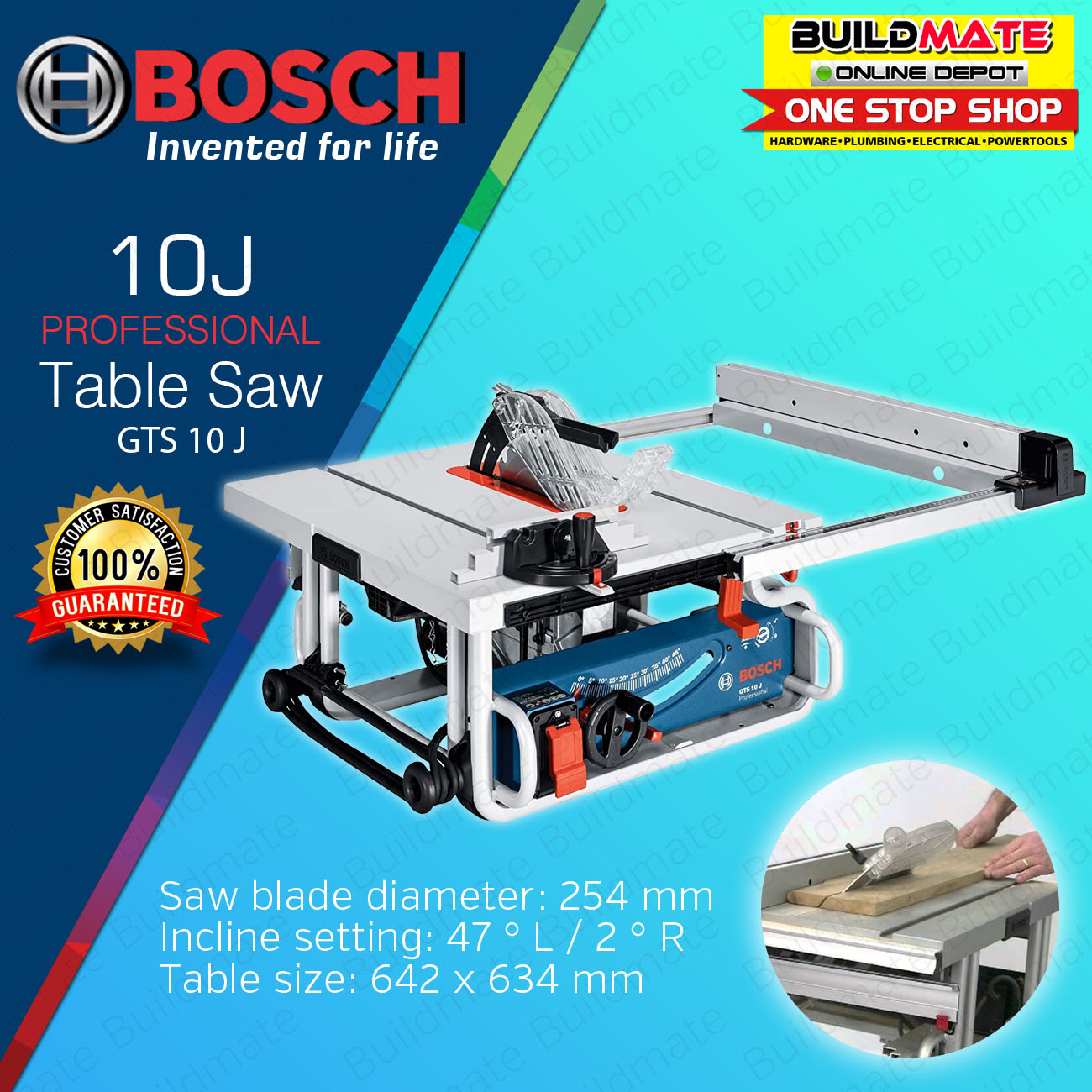 Bosch Professional Table Saw 1800w Gts 10 J Buildmate Lazada Ph