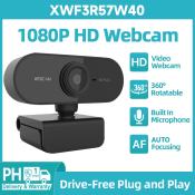 luckluck 1080P Webcam with Microphone for PC and Laptop