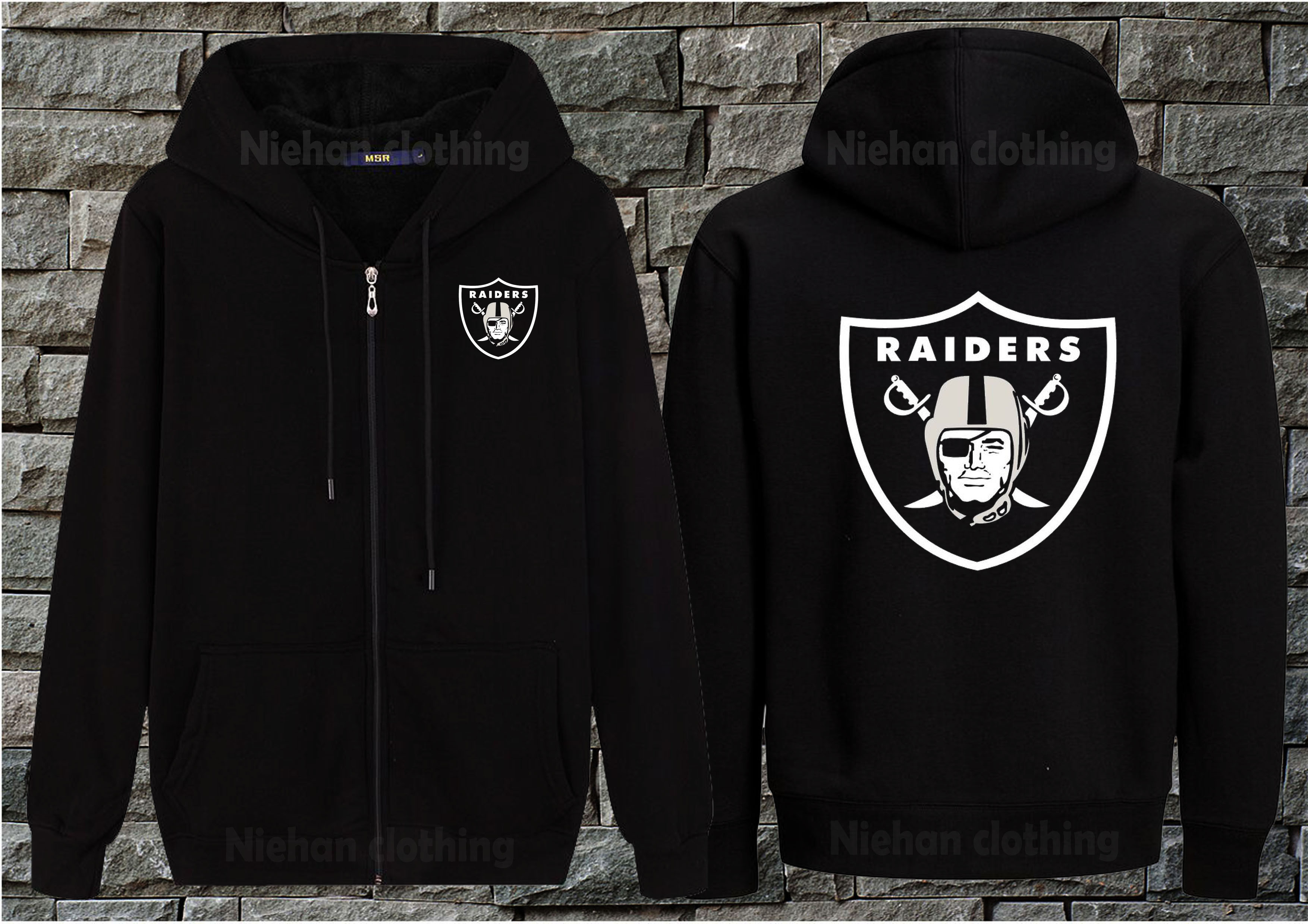 RAIDERS HOODIE JACKET FOR ADULT AND KIDS WITH ZIPPER Lazada PH