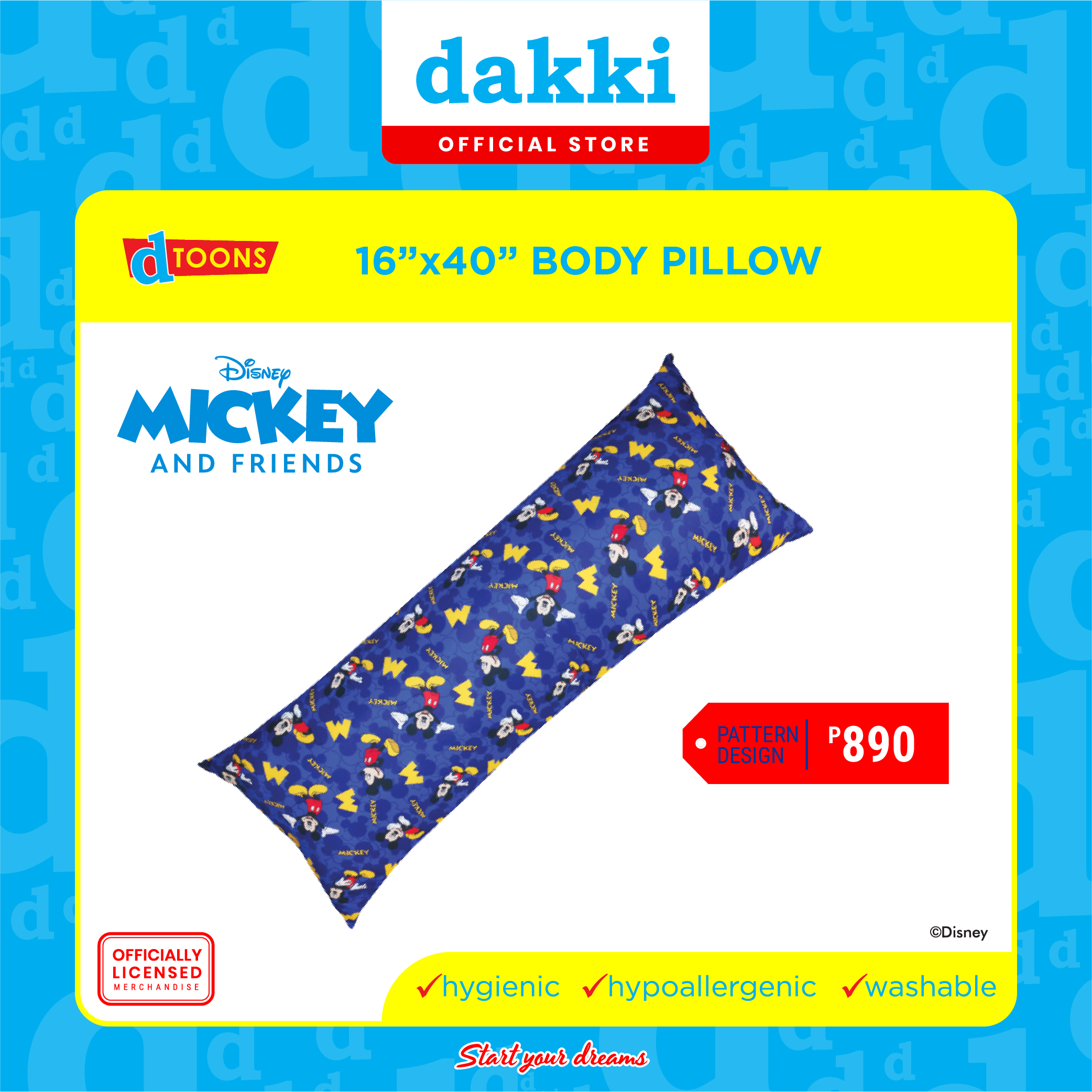 DAKKI 16X40 BODY PILLOW dakki dakkiph Dakki Bolster, 59 OFF