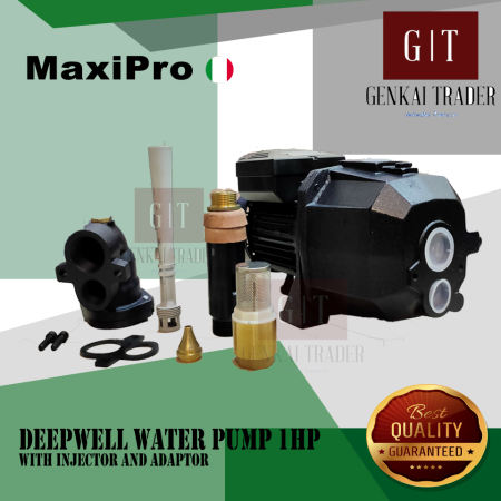 1HP Maxipro Deep Well Water Pump with Injector - Italy Standard