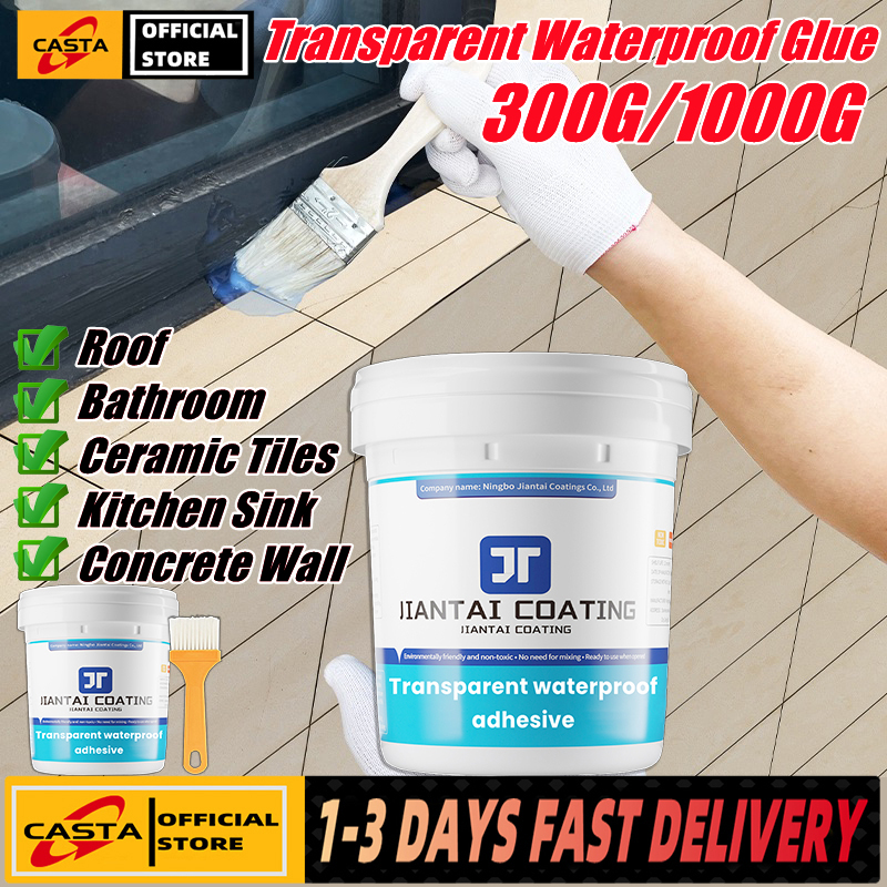 🔥Solve the water leakage problem once and for all🔥1000G/300G with brush Transparent Water proof Glue waterproof glue sealant waterproof roof leak super waterproof glue sealant waterproof sealant transparent water proof glue roof Waterproof Glue