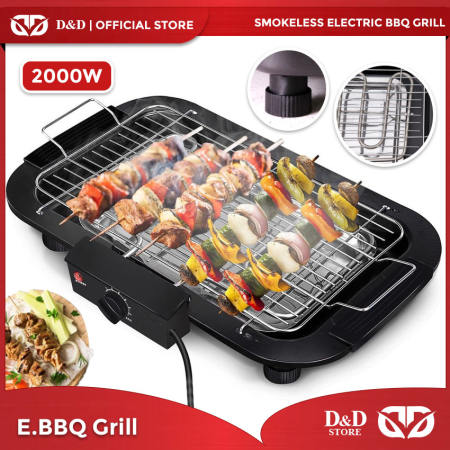 D&D Electric BBQ Grill - Indoor/Outdoor Teriyaki Steak Barbecue