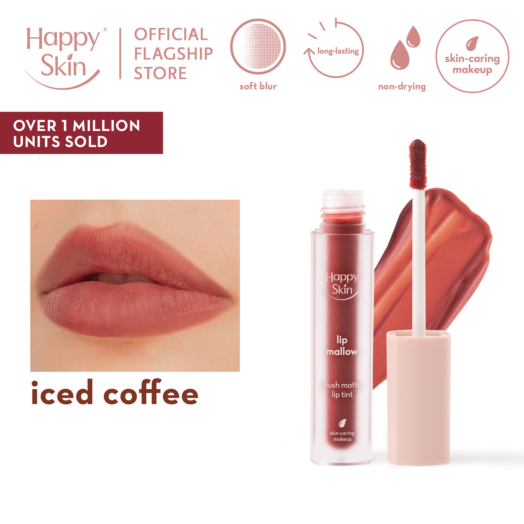 Discount on Happy Skin  shoes - SKU: Happy Skin Lip Mallow Coffee Tint in Iced Coffee