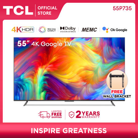 TCL 55 inch 4K Google Smart TV -  55P735