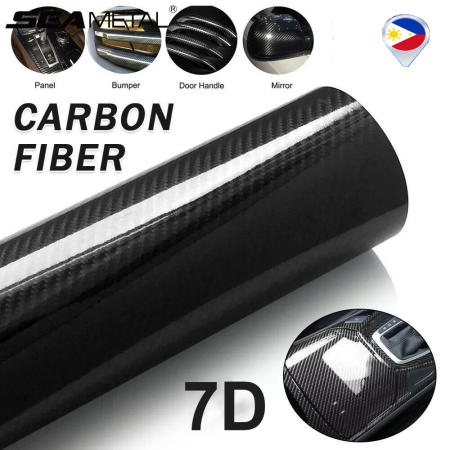 SEAMETAL 7D Carbon Fiber Car Decal & Bumper Protector Tape