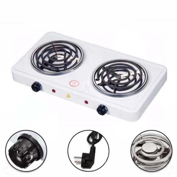 SET OF 2 ) Portable Electric Stove Double Burner | 220V 2000W Kitchen Hot  plates Cooking Appliances | Household Temperature Control Without Radiation  | Lazada PH