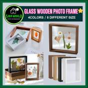 Glass Wooden Photo Frame / Decor Picture Stand Baby Family Wedding Couple Home Decoration Gift