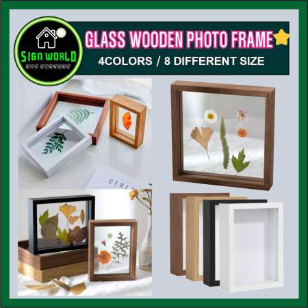 Glass Wooden Photo Frame / Decor Picture Stand Baby Family Wedding Couple Home Decoration Gift