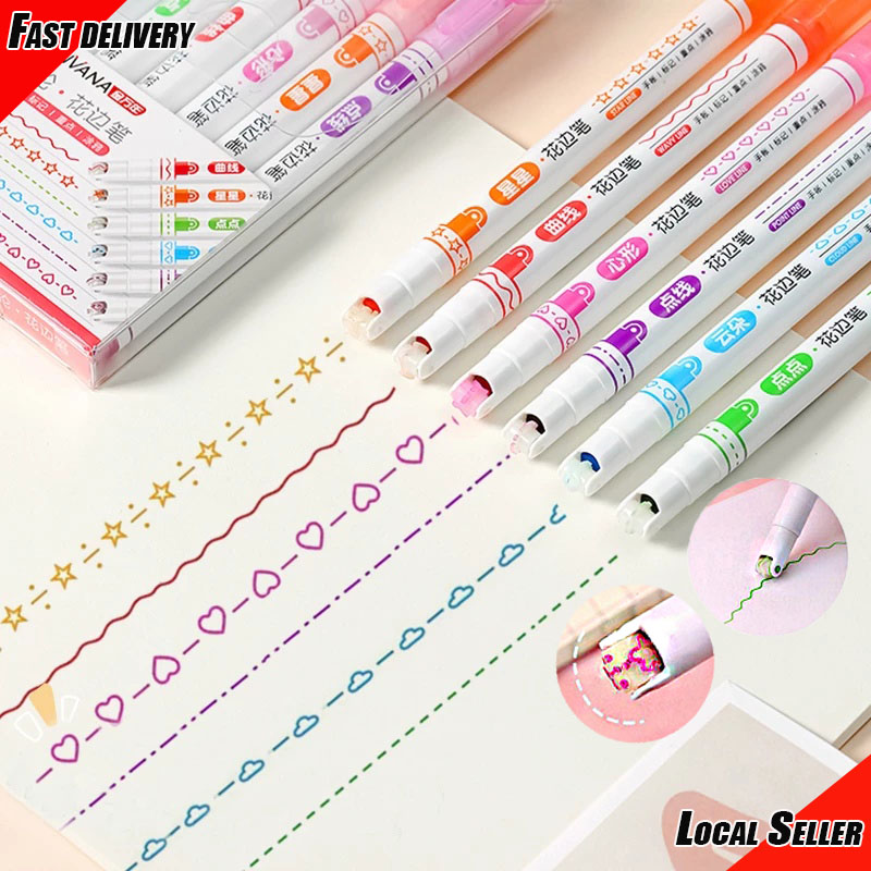  Sakura Pigma Micron Fineliners Pen High Light Soft Head Pen  Manga Drawing- Assorted Color 8 Pens (005-Assort Color) -Include Index Tape  : Office Products