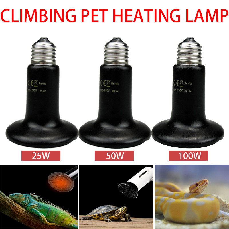 Heat Lamp For Puppies Reptiles Black Ceramic Emitter