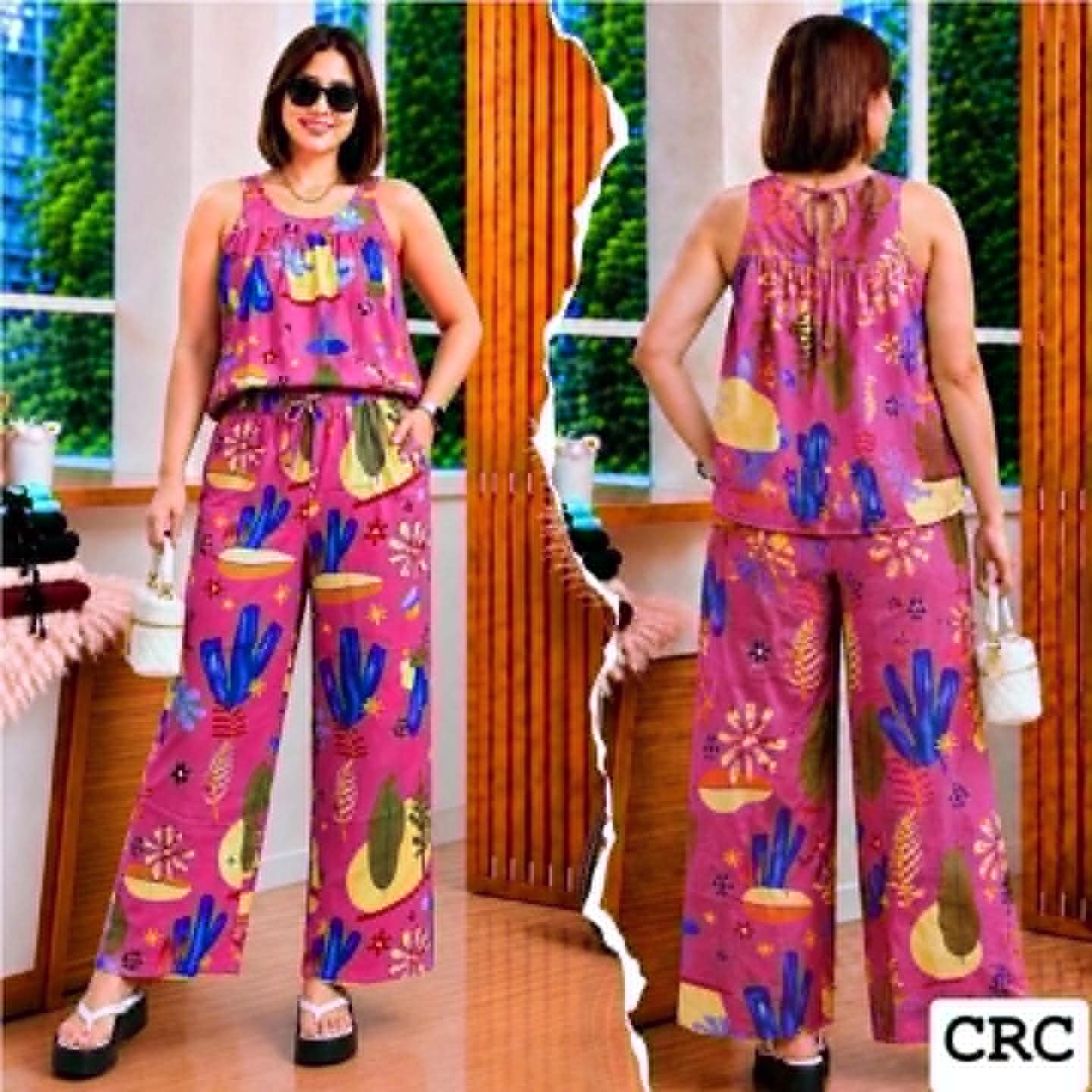 BACKTIE TRNO CHALLIS PANTS UP TO 2XL
