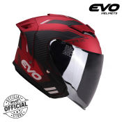 EVO TR-X Radix Dual Visor Half Face Helmet with Lens