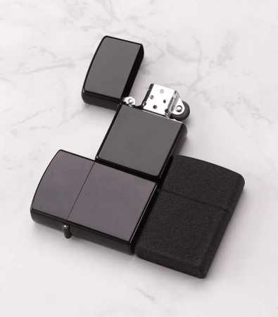 Matte Black Mini Lighter with 5ml Additives and Case