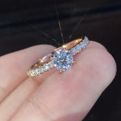 Flash Diamond Princess Ring - Trendy Engagement Jewelry (F.six brand)