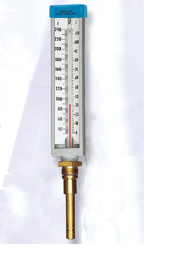 Weksler Industrial Multi-Angle Thermometer Hot Water (30 to 240°F) with  3-1/2 in. Stem and 1 in. NPSM