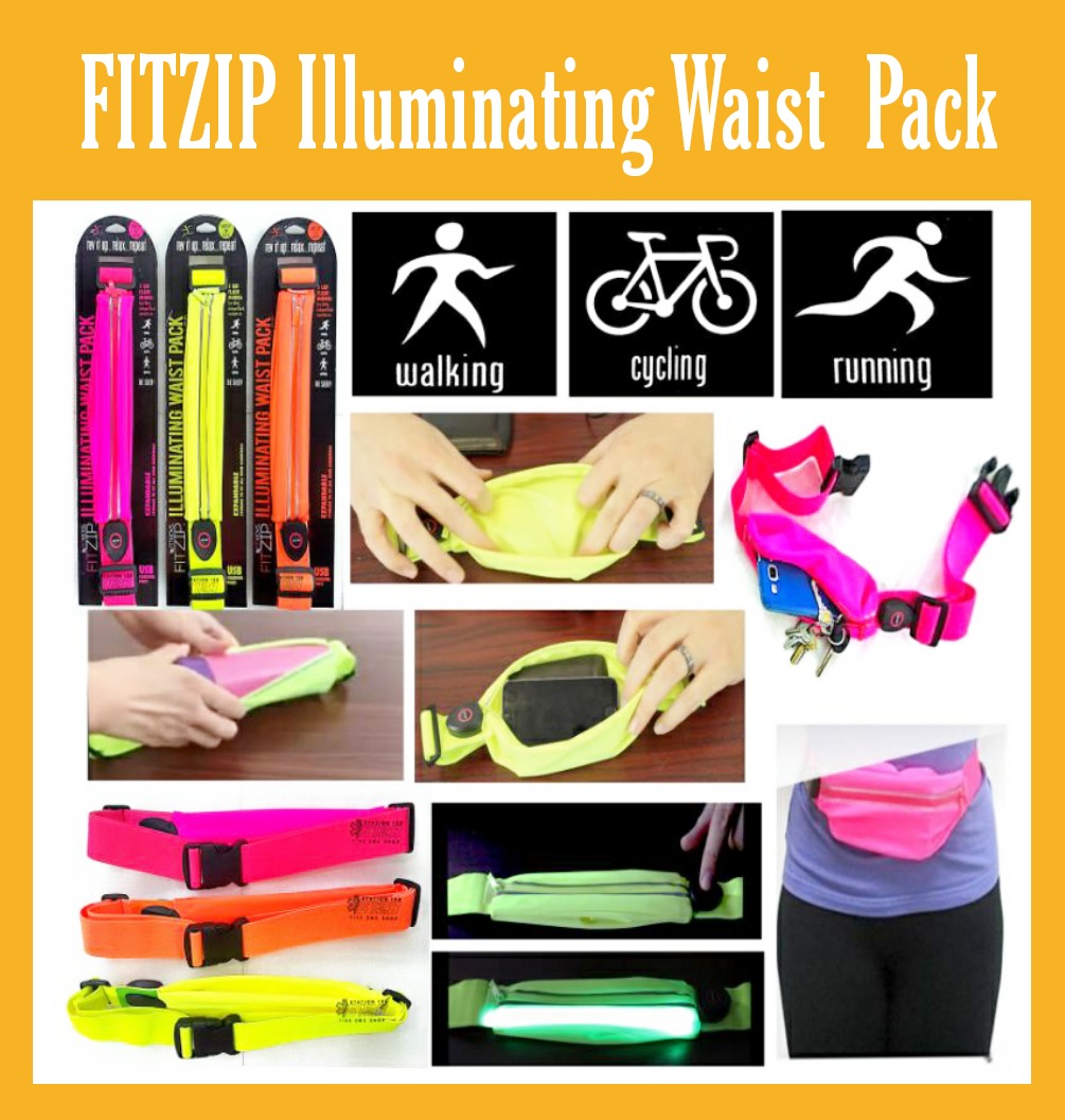 Fitzip illuminating store waist pack