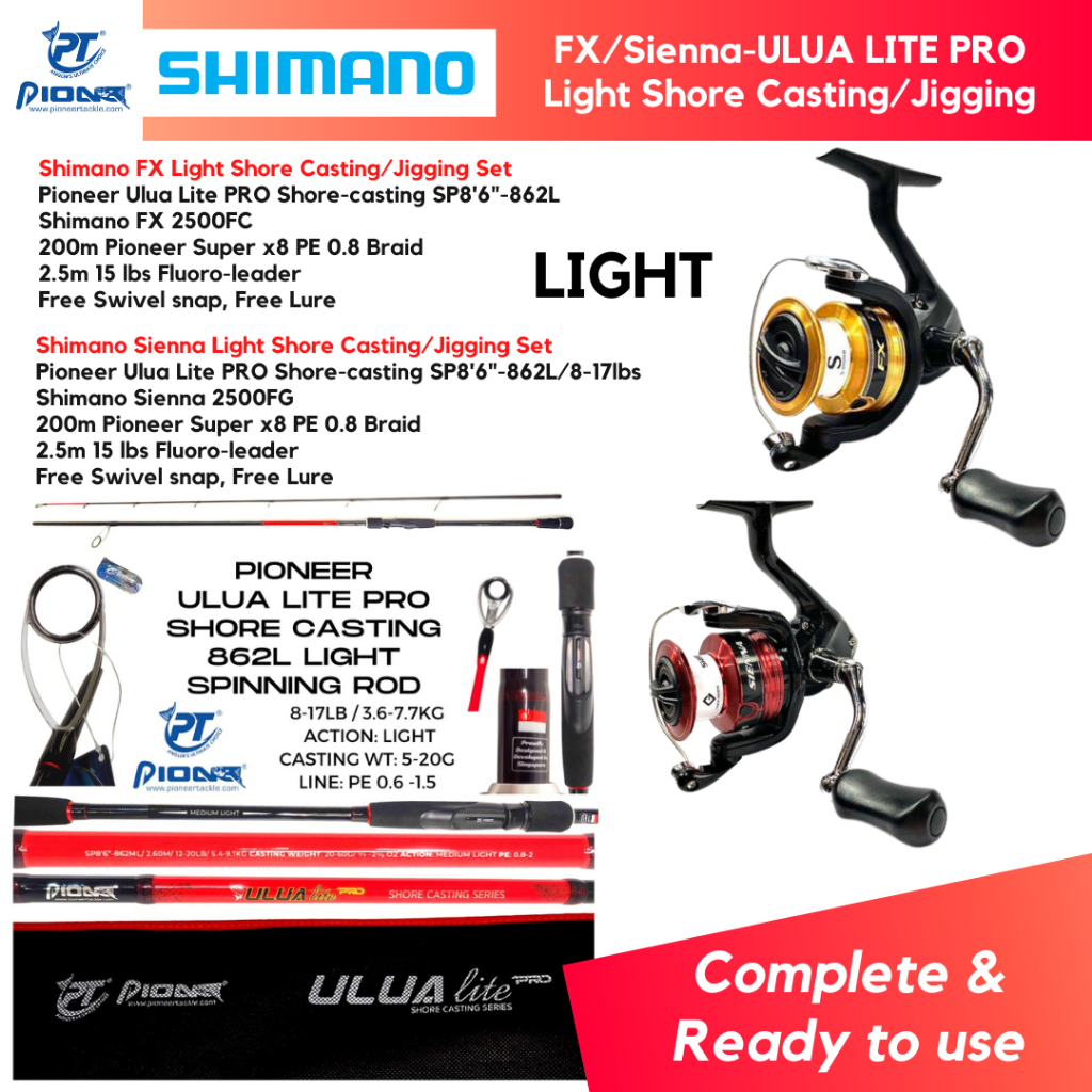 Shimano SIENNA / FX + PIONEER SHADOW CAST XF MEDIUM LIGHT 8ft 6in