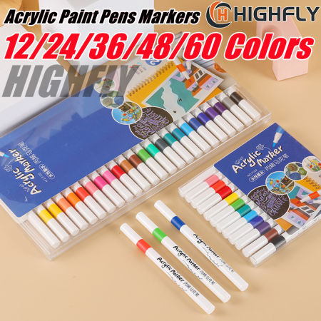 Acrylic Paint Pens for Various Surfaces, 12-60 Colors