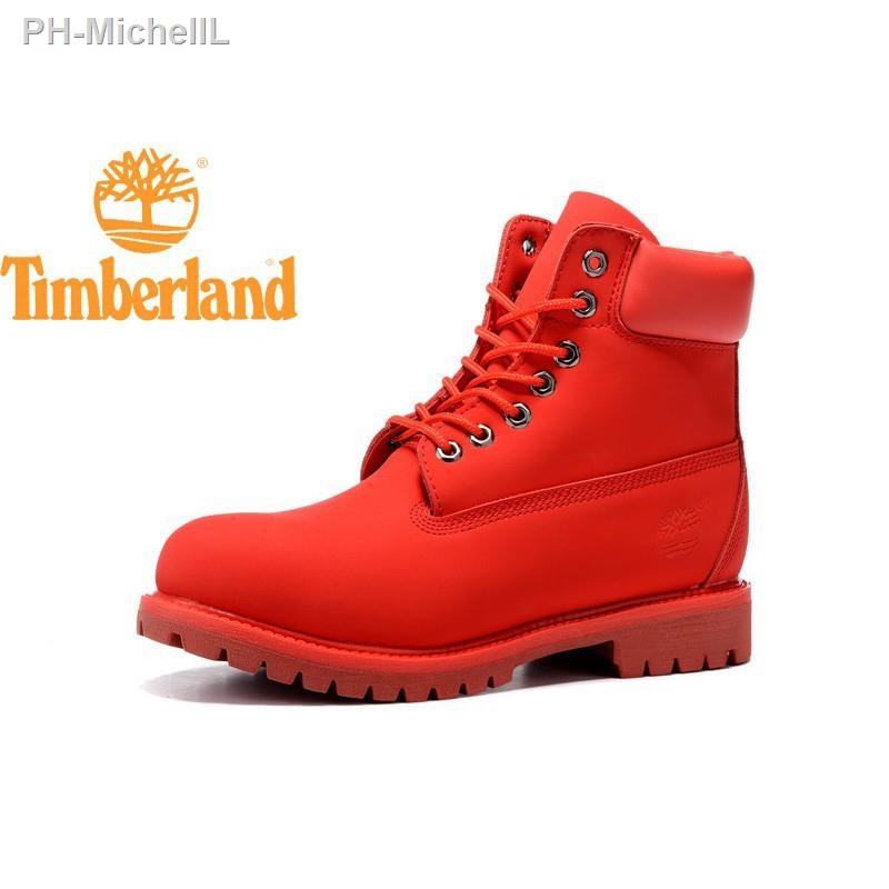 all red timberlands womens