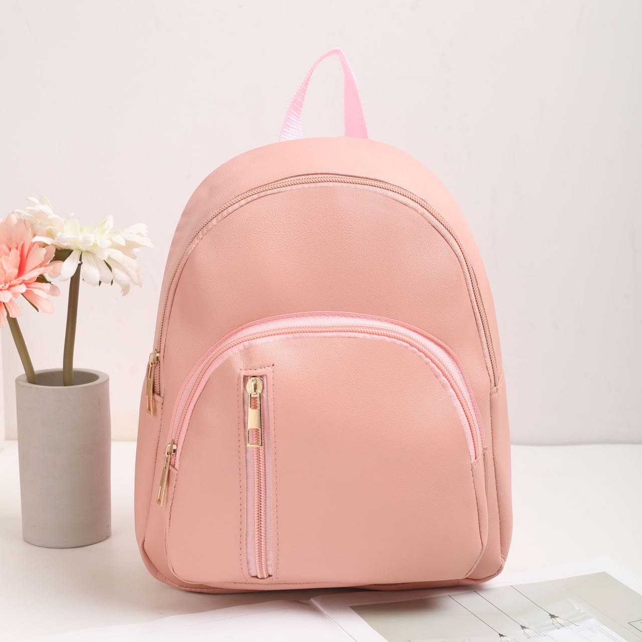 Leather Backpack Pink Backpack For Girls Hy Bag#1201 Korean