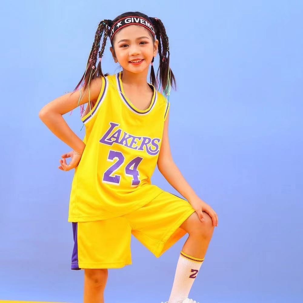 ❄ NBA Lakers Jersey 24 Kobe Bryant Jersey Kids Tops Shorts Jersey