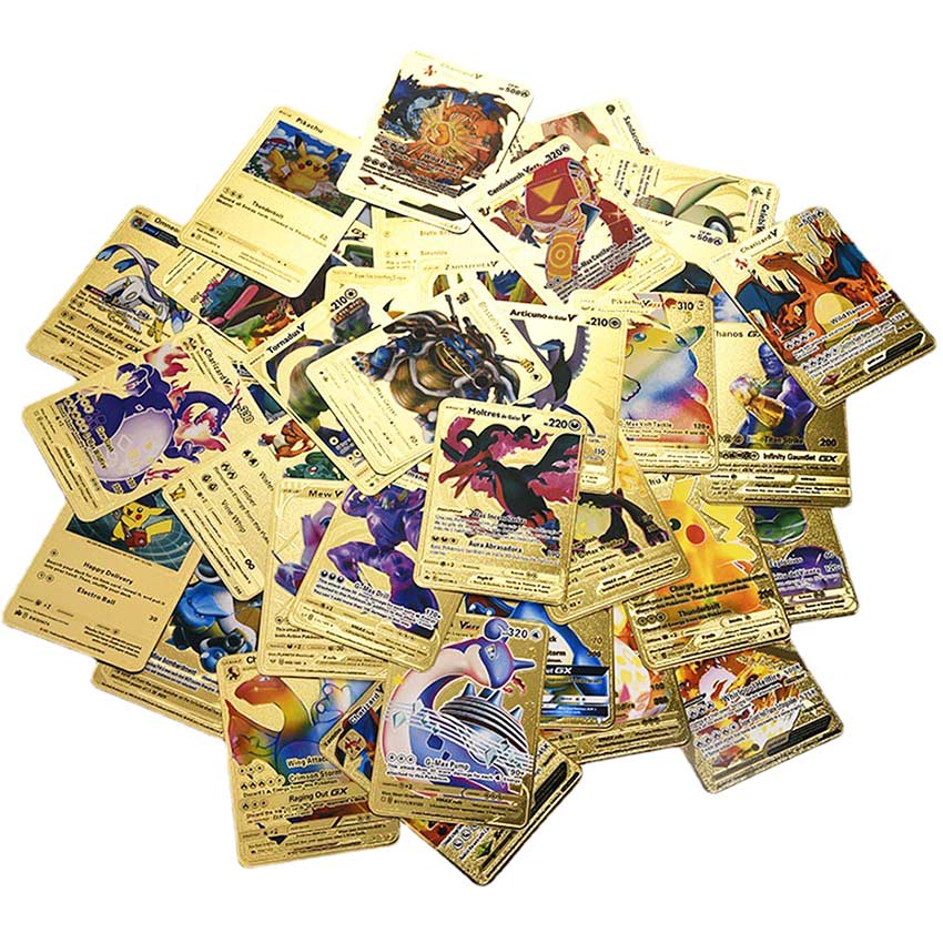 One Pcs Original Cartas Pokemon Cards Metal Toy 88x63mm Cartoon