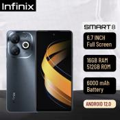 Infinix Cellphone Smart 8 Mobiles 90hz Punch-Hole Display, 5000 mAh Battery