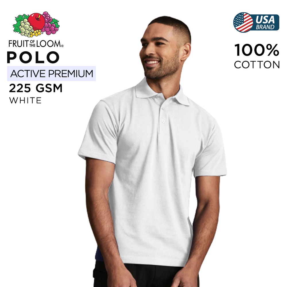 Fruit of the loom polo shirts clearance with pocket